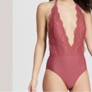 Plunge Lace One Piece